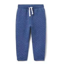 The Quilted Jogger Dark Blue Heather
