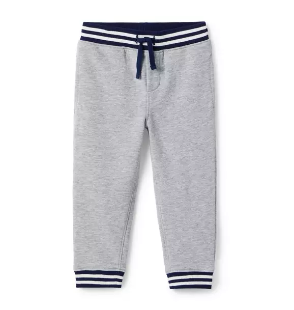 Striped Trim French Terry Jogger Classic Grey Heather 1 Striped Trim French Terry Jogger Classic Grey Heather