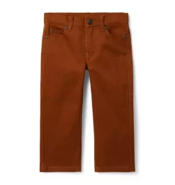 The Straight Leg Sateen Pant Antelope Brown
