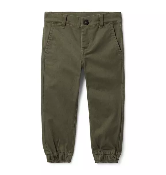 The Button Twill Jogger Dusty Olive 1 The Button Twill Jogger Dusty Olive