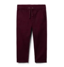 The Tapered Twill Pant Deep Cranberry