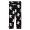 Floral Button Cuff Ponte Pant JJ Black Floral