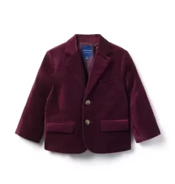The Velvet Party Blazer Burgundy