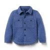The Quilted Shirt Jacket Nantucket Blue