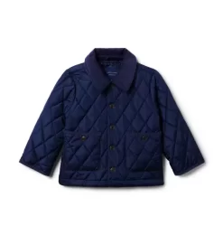 The Quilted Barn Coat Connor Navy