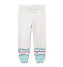 Fair Isle Sweater Jogger Cream And Sugar Fair Isle