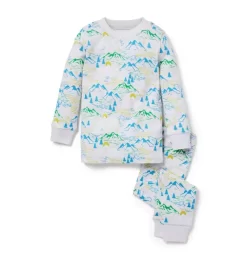 Good Night Pajamas In Mountain Views Light Grey Mountain Dreams