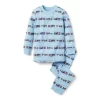 Good Night Pajamas In Snowflake Express Ice Blue Snowflake Express