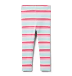 Striped Ribbed Legging Peony Stripe