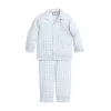 Petite Plume Gingham Pajama Set Baby Blue