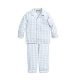Petite Plume Gingham Pajama Set Baby Blue