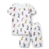 Good Night Short Pajamas In Disney Mickey Mouse Friends White Mickey Mouse Friends