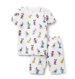 Good Night Short Pajamas In Disney Mickey Mouse Friends White Mickey Mouse Friends