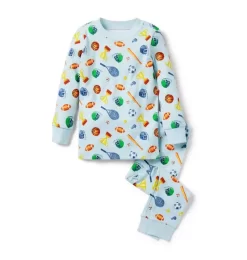 Good Night Pajamas In Sports Club Sky Blue Sports Club