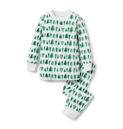 Good Night Pajamas In Evergreen Trees White Evergreen Trees