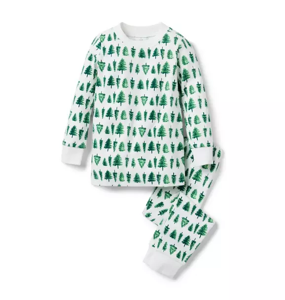 Good Night Pajamas In Evergreen Trees White Evergreen Trees 1 Good Night Pajamas In Evergreen Trees White Evergreen Trees