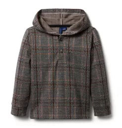 The Tartan Hooded Pullover Clay Brown Tartan