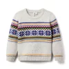 The Flurry Fair Isle Sweater Snow Natural Fair Isle