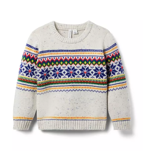 The Flurry Fair Isle Sweater Snow Natural Fair Isle 1 The Flurry Fair Isle Sweater Snow Natural Fair Isle