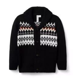 The Festive Fair Isle Cardigan JJ Black Fair Isle