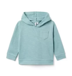 Slub French Terry Hooded Sweatshirt Aquifer
