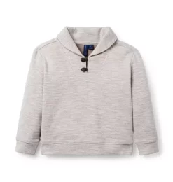 Herringbone Shawl Collar Pullover Toasted Heather