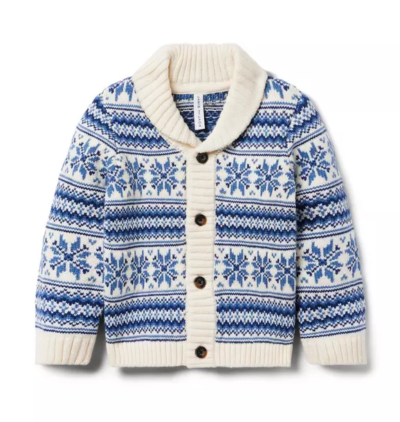 The Festive Fair Isle Cardigan Nantucket Blue Fair Isle 1 The Festive Fair Isle Cardigan Nantucket Blue Fair Isle