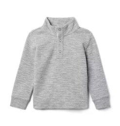 The Herringbone Pullover Classic Grey Heather