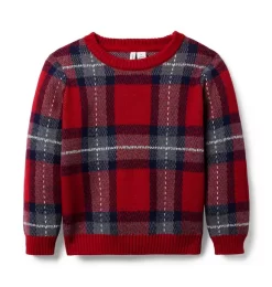Tartan Sweater Winter Red Tartan
