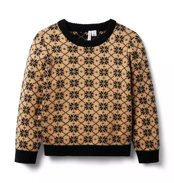 Geo Snowflake Sweater Tan Geo Snowflake 1 Geo Snowflake Sweater Tan Geo Snowflake