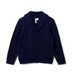 The Cable Shawl Collar Cardigan Merchant Marine