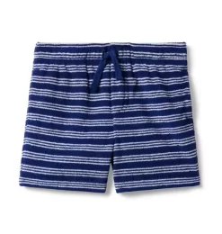 Striped Terry Pull-On Short Blueprint Stripe