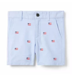 The Embroidered Oxford Short Ocean Air Flag