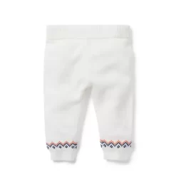 Baby Fair Isle Cuff Sweater Pant Jet Ivory