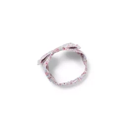 Baby Floral Bow Soft Headband Antique White Floral