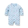 Baby Around The Globe Rash Guard Swimsuit Beau Blue Around The Globe