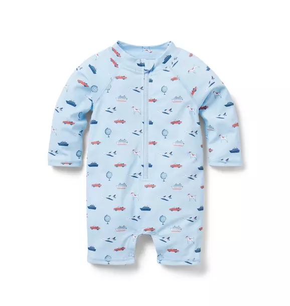 Baby Around The Globe Rash Guard Swimsuit Beau Blue Around The Globe 1 Baby Around The Globe Rash Guard Swimsuit Beau Blue Around The Globe