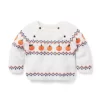 The Pumpkin Fair Isle Baby Sweater Jet Ivory Pumpkin Fair Isle