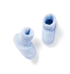 Baby Sweater Bootie Peek-A-Blue