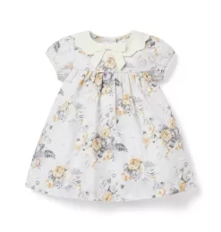 Baby Swan Floral Dress Classic Grey Heather Swan Floral