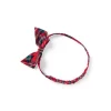 Baby Tartan Bow Soft Headband Bradbury Red Tartan