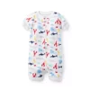 Baby Good Night Short Zip Pajama In Ocean Friends White Ocean Friends