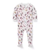 Baby Good Night Footed Pajamas In Disney Mickey Mouse Valentine White Mickey Mouse Valentine
