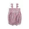 The Gingham Smocked Baby Romper Tomato Gingham
