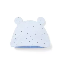 Baby Moon And Stars Bear Ear Beanie Peek-A-Blue Moon And Stars