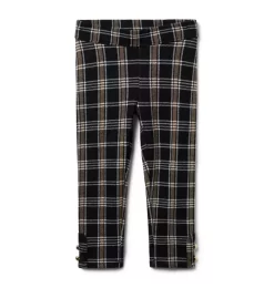 Tartan Button Cuff Jacquard Pant JJ Black Tartan