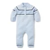 Baby Fair Isle Sweater Collared One-Piece Peek A Blue Fair Isle