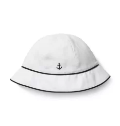 Baby Anchor Bucket Hat White