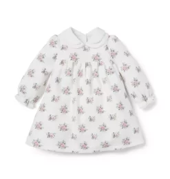 Baby Floral Quilted Dress Jet Ivory Floral