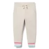 Striped Cuff Jogger Fluffy Bunny